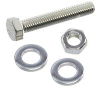 AERZETIX - Kit ensemble de 25 boulons M5x30 mm à tête hexagonale + 50 rondelles M5x10 mm + 25 écrous hexagonaux M5 pour bricolage et fixation légère | en acier