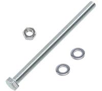 AERZETIX - Kit ensemble de 25 boulons M5x70 mm à tête hexagonale + 50 rondelles M5x10 mm + 25 écrous hexagonaux M5 pour bricolage et fixation légère | en acier