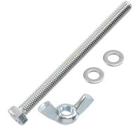 AERZETIX - Kit ensemble de 25 écrous papillons à oreilles M5 + 50 rondelles plates + 25 boulons M5x50 mm à tête hexagonale | en acier