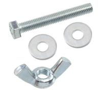 AERZETIX - Kit ensemble de 25 écrous papillons à oreilles M5 + 50 rondelles plates larges pour vis M5 + 25 boulons M5x35 mm à tête hexagonale - en acier