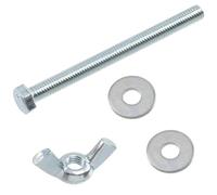 AERZETIX - Kit ensemble de 25 écrous papillons à oreilles M5 + 50 rondelles plates larges pour vis M5 + 25 boulons M5x60 mm à tête hexagonale - en acier