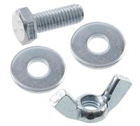 AERZETIX - Kit ensemble de 25 écrous papillons à oreilles M6 + 50 rondelles plates larges pour vis M6 + 25 boulons M6x16 mm à tête hexagonale - en acier
