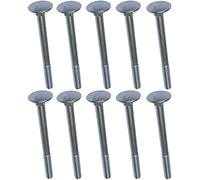 AERZETIX - Lot de 10 Boulons de Carrosserie/Charrue à Tête Ronde à Collet Carré - M5x60mm - en Acier Zingué - DIN 603