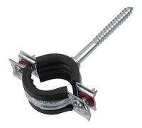 AERZETIX - Lot de 10 Colliers de Serrage Simples Isolés à Vis pour Tube 3/4" | pour Montage Horizontal ou Vertical | Plage de Serrage 25-30 mm | en Acier avec Joint en Caoutchouc