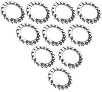AERZETIX - Lot de 10 Rondelles Éventail à Dentures Extérieures - M16 - en Acier Inoxydable A2 - DIN 6798