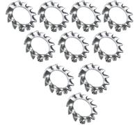 AERZETIX - Lot de 10 Rondelles Éventail à Dentures Extérieures - M6 - en Acier Inoxydable A2 - DIN 6798 - Rondelles de Blocage