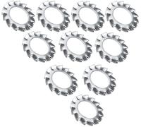 AERZETIX - Lot de 10 Rondelles Éventail à Dentures Extérieures - M8 - en Acier Inoxydable A2 - DIN 6798