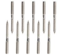 AERZETIX - Lot de 10 Vis à Double Filetage M8x80mm en Inox A2 - Goujon Patte à Vis