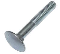 AERZETIX - Lot de 100 Boulons de Carrosserie à Tête Ronde avec Collet Carré - M6x40mm - en Acier Zingué - DIN 603