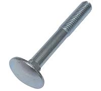 AERZETIX - Lot de 100 Boulons de Carrosserie/Charrue à Tête Ronde à Collet Carré - M6x45mm - en Acier Zingué - DIN 603
