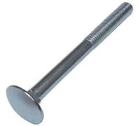 AERZETIX - Lot de 100 Boulons de Carrosserie/Charrue à Tête Ronde à Collet Carré - M6x65mm - en Acier Zingué - DIN 603