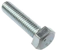 AERZETIX - Lot de 100 Boulons M5x20 à Tête Hexagonale en Acier Zingué DIN 933 Filetage Métrique Argent