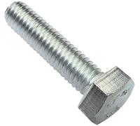 AERZETIX - Lot de 100 Boulons M6x25 - à Tête Hexagonale - Ø6x25mm - DIN 933 - en Acier Zingué - Couleur Argent - Bricolage - Outillage d'Assemblage/Quincaillerie