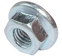 AERZETIX - Lot de 100 Écrous Hexagonaux à Collerette Crantée M3 - Acier au Carbone Dureté 8 - Diamètre Extérieur 8mm - Écrou de Sécurité Autofreiné