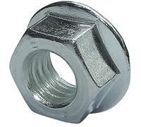 AERZETIX - Lot de 100 Écrous Hexagonaux à Collerette Crantée M8 Ø Extérieur 17mm - en Acier au Carbone - Écrou de Sécurité Autofreiné