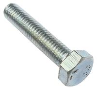 AERZETIX - Lot de 100 Pièces - Boulons M5x25 - à Tête Hexagonale - Ø5x25mm - DIN 933 - en Acier Zingué - Argent - Bricolage - Outillage d'Assemblage/Quincaillerie