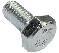 AERZETIX - Lot de 100 Pièces - Boulons M6x12 - à Tête Hexagonale - Ø6x12mm - DIN 933 - en Acier Zingué - Couleur Argent - Bricolage - Outillage d'Assemblage/Quincaillerie