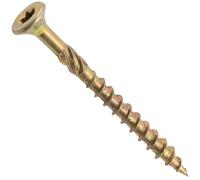 AERZETIX - Lot de 100 Vis à Bois Ø3.5x40 mm à Tête Fraisée - à Empreinte Étoile T15 - en Acier Zingué - Menuiserie Contreplaqué Aggloméré Mélaminé Terrasse Panneaux Chevrons Bastaings
