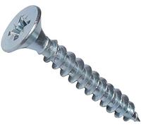 AERZETIX - Lot de 100 - Vis à Bois - Ø5x35mm - en Acier Zingué Métal - Tête Fraisée - à Empreinte Cruciforme Pozidriv - Couleur Argent - C44829