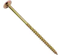 AERZETIX - Lot de 100 Vis à Bois Ø6x140mm à Tête Large Bombée - à Empreinte Étoile T30 - en Acier Zingué - pour Menuiserie, Contreplaqués, Agglomérés, Mélaminés