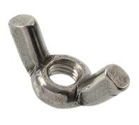 AERZETIX Lot de 12 Écrous papillons à oreilles M5x0.8 mm | Montage rapide sans outils, Tige filetée, Assemblage mécanique et bricolage, Acier couleur argent