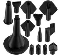 AERZETIX - Lot de 13 embouts pour cartouche de silicone et poche souple à mastic/colle polyuréthane | en plastique ABS noir
