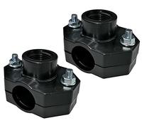AERZETIX - Lot de 2 Colliers de Prise en Charge pour Tuyau Ø25 - Filetage 1/2'' - à 2 Boulons - Collier de Dérivation de Conduites Secondaires - Plastique