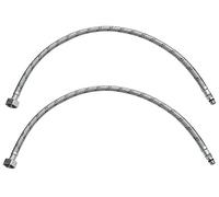 AERZETIX - Lot de 2 Flexibles d'Alimentation pour Mitigeur Femelle 1/2'' - Mâle M10 - Longueur 600mm - Acier Inoxydable - Raccordement Robinetterie Sanitaire Salle de Bain Cuisine