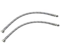 AERZETIX - Lot de 2 Flexibles d'Alimentation pour Mitigeur Femelle 3/8'' - Mâle M10 - Longueur 400mm - Raccordement Salle de Bain/Cuisine - Acier Inoxydable - Caoutchouc - Robinetterie Sanitaire