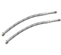 AERZETIX - Lot de 2 Flexibles de Raccordement pour Mitigeur - Femelle 3/8'' - Mâle M10 - Longueur 300mm - Acier Inoxydable - Alimentation Sanitaire pour Bassin de Cuisine Monobloc