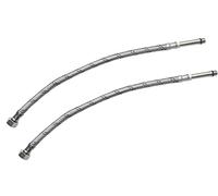 AERZETIX - Lot de 2 Flexibles de Raccordement pour Mitigeur - Femelle 3/8'' - Mâle M10 - Longueur 400mm - Acier Inoxydable - Alimentation Sanitaire pour Bassin de Cuisine