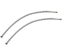 AERZETIX - Lot de 2 Flexibles de Raccordement pour Mitigeur - Femelle 3/8'' - Mâle M10 - Longueur 600mm - Acier Inoxydable - Caoutchouc - Alimentation Sanitaire pour Bassin de Cuisine Monobloc