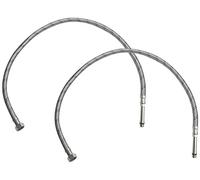 AERZETIX - Lot de 2 Flexibles de Raccordement pour Mitigeur - Femelle 3/8'' - Mâle M10 - Longueur 800mm - Acier Inoxydable - Caoutchouc - Alimentation Sanitaire pour Bassin de Cuisine Monobloc