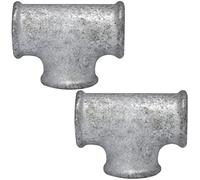 AERZETIX - Lot de 2 Té Égal à Visser 1/2'' à 90° Femelle-Femelle-Femelle en Fonte - Raccord de Tuyau Fileté - Finition Zinguée - Plomberie Chauffage Travaux Installation d'Eau Alimentation