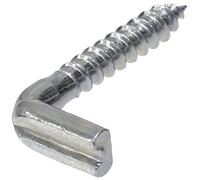 AERZETIX - Lot de 20 Crochets en Forme de L en Acier Ø4.4x30mm - Vis à Bois Fileté - Gond à Talon à Visser - Piton Équerre