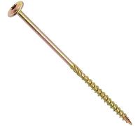 AERZETIX - Lot de 25 Vis à Bois Ø6x150mm à Tête Large Bombée - à Empreinte Étoile T30 - en Acier Zingué - Menuiserie, Contreplaqués, Agglomérés, Mélaminés