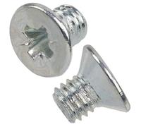 AERZETIX - Lot de 25 Vis à Métaux à Tête Fraisée M3x4 mm à Empreinte PZ1 Filetage Métrique en Acier Couleur Argent