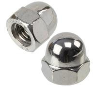 AERZETIX Lot de 30 écrous borgne hexagonaux M10 tête dôme creuse | Assemblage décoratif, Fixation sur tige filetée, Travaux de métallerie, Acier couleur argent