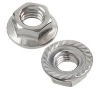 AERZETIX Lot de 30 écrous hexagonaux M5 à collerette/embase crantée | Pour bricolage, assemblage, fixation, Sur tige filetée et travaux de métallerie, En acier, Couleur argent