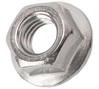 AERZETIX Lot de 30 Écrous Hexagonaux M6 à Collerette/Embase Crantée | Pour bricolage, assemblage, fixation sur tige filetée, Travaux de métallerie, Acier couleur argent