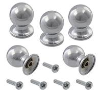 AERZETIX - Lot de 5 Boutons Sphériques de Meuble Ø18 mm - Poignée Boule en Métal Finition Chromée pour Porte Armoire Placard Tiroir - Décoration Intérieur Cuisine Salon