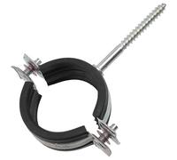 AERZETIX - Lot de 5 Colliers de Serrage Simples Isolés à Vis pour Tube 1 1/2" | pour Montage Horizontal ou Vertical | Plage de Serrage 45-52 mm | en Acier avec Joint en Caoutchouc