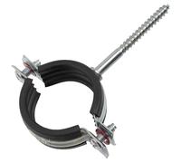 AERZETIX - Lot de 5 Colliers de Serrage Simples Isolés à Vis pour Tube 1 1/4" | pour Montage Horizontal ou Vertical | Plage de Serrage 38-45 mm | en Acier avec Joint en Caoutchouc