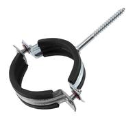 AERZETIX - Lot de 5 Colliers de Serrage Simples Isolés à Vis pour Tube 2" | pour Montage Horizontal ou Vertical | Plage de Serrage 59-66 mm | en Acier avec Joint en Caoutchouc