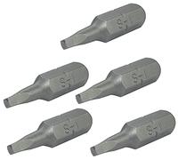 AERZETIX - Lot de 5 Embouts de Vissage Carré 1/4'' (6.3mm) SQ1 2.3x25mm pour Vis à Empreinte Carrée - DIN 3126 - en Acier S2 HRC 58-62