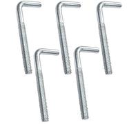 AERZETIX - Lot de 5 Gonds à Vis Métaux en Acier Zingué à Filetage Métrique M4x40mm - Crochet d'Angle en Forme de L - Gond d'Accrochage