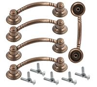 AERZETIX - Lot de 5 Poignées de Meuble Vintage en Métal - Entraxe 64 mm - Finition Cuivre Vieilli - pour Porte Armoire Placard Tiroir - Décoration Intérieur Cuisine Salon