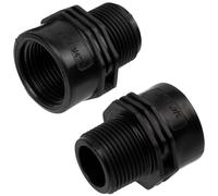 AERZETIX - Lot de 5 Réductions à Visser Mâle-Femelle 3/4"x3/4" - Pression Max 10 Bars - en Polyéthylène - Mamelon Réduit Raccord Fileté Circuit d'Eau Arrosage - C75035