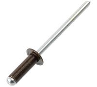 AERZETIX - Lot de 60 Rivets aveugles Ø4x12 mm à tête plate RAL 8014 marron sépia | en aluminium/acier | pour assemblage rapide et fixation esthétique