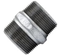 AERZETIX - Mamelon Égal Mâle-Mâle 1 1/2" x 1 1/2" Zingué en Fonte - Raccord de Tuyau Fileté à Visser Double Filetage pour Plomberie-Chauffage Travaux Installation d'Eau Alimentation
